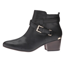 Leather lining and Leather sole high heel ankle boots